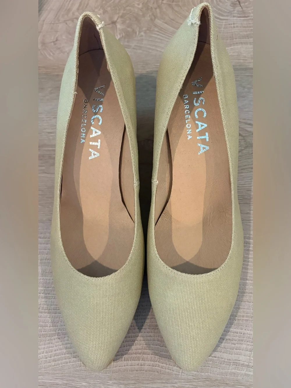 VISCATA Barcelona Roses Canvas U Cut Espadrille Wedges in Old Canvas, size 40 - Picture 1 of 7